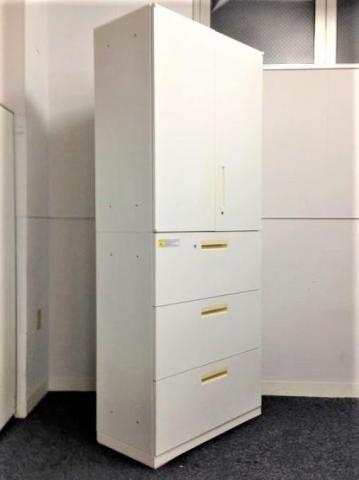 【中古】HSシリーズ  ウチダ（UCHIDA) ハイキャビネット／両開き＋3段ラテラル