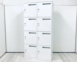 8人用 メールロッカー 投函口付 ダイヤル錠 マスターキー付属なし ホワイト コンセントあり オススメ(おすすめ) 大人気 ・OKAMURA/オカムラ ・Rectlin/レクトライン ※横浜本店撮影画像※