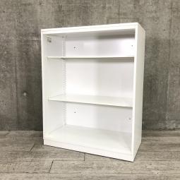 【見える化にフォーカスしたオープン書庫！清潔感のあるホワイトカラー】■コクヨ（KOKUYO）製　エディア（EDIA）シリーズ　オープン書庫　ローキャビネット　H1130㎜　■天板・ベース付　■色：ホワイト