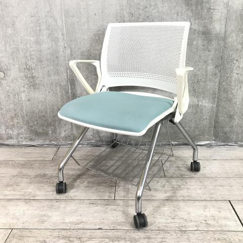 【中古】クリール 9317WF F002 オカムラ（okamura） スタッキングチェア