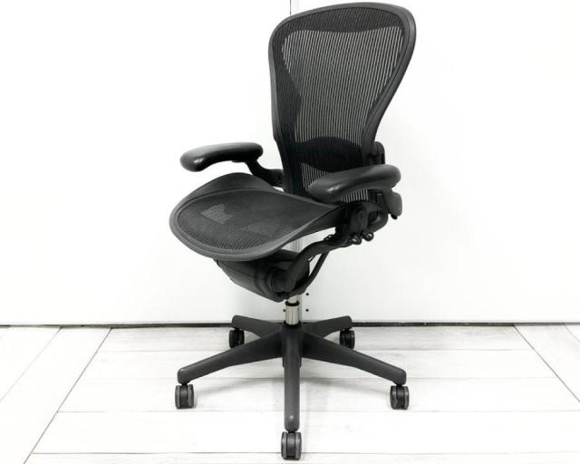 【中古】アーロンチェア（ランバー　フル装備）  Herman Miller（ハーマンミラー） 肘付ハイバックチェア