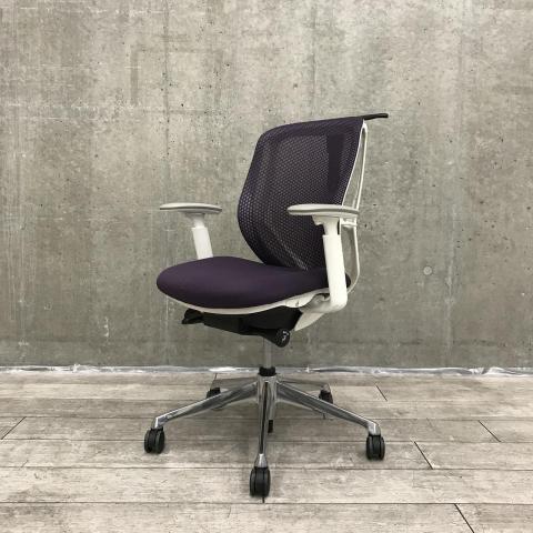 【中古】シルフィーメッシュ C681BW FMP0 オカムラ（okamura） 肘付ローバックチェア