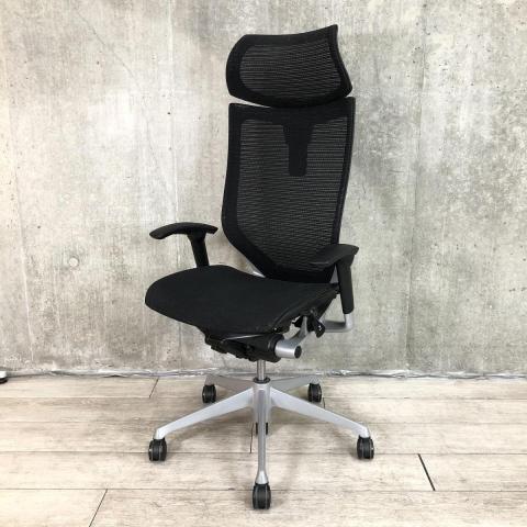 【中古】バロンチェア CP81CR　FDH1 オカムラ（okamura） 肘付ハイバックチェア