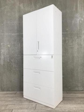 【中古】エディア  コクヨ（KOKUYO） ハイキャビネット／両開き＋3段ラテラル