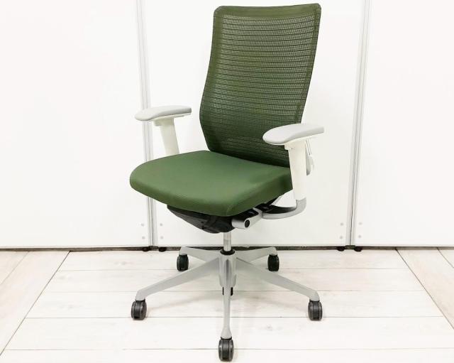 【中古】コーラルメッシュ  オカムラ（okamura） 肘付ハイバックチェア