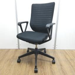 ★イトーキ製　エピオス　ブラック　メッシュ仕様　サークル肘※固定肘　肘付きハイバックチェア！！