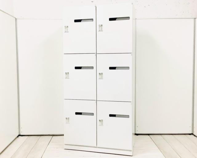 【中古】HSパーソナル S279065101 ウチダ（UCHIDA) 6人用パーソナルロッカー