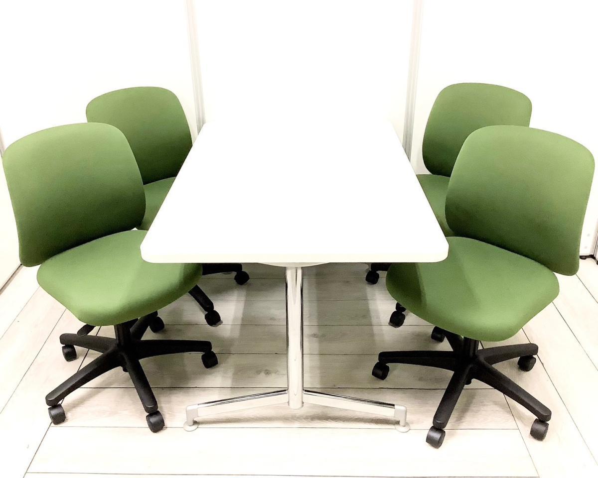 【セット商品（テーブル×1台＆チェア×4脚）】会議テーブル オススメ(おすすめ) 大人気 ・KOKUYO／コクヨ ・eat-in(イートイン)　※横浜本店撮影画像※
                        イートインシリーズ
                                    中古
            