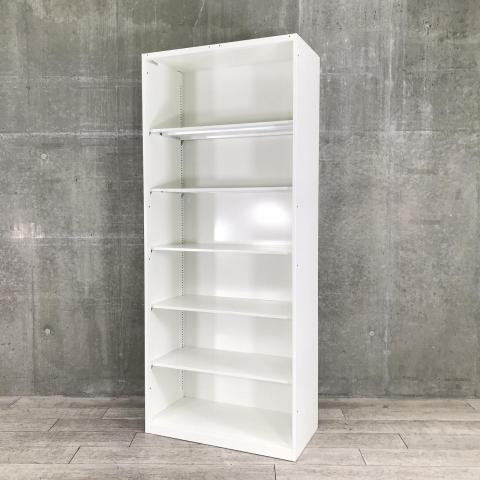 【出し入れしやすい大容量オープンキャビネット!よく使う資料やカタログ収納にオススメ!】■オカムラ(okamura)製 レクトラインシリーズ オープンハイキャビネット H2150㎜ ■ホワイト ※大型商品のため搬入経路にご注意ください!【弊社使用欄:A01041672】