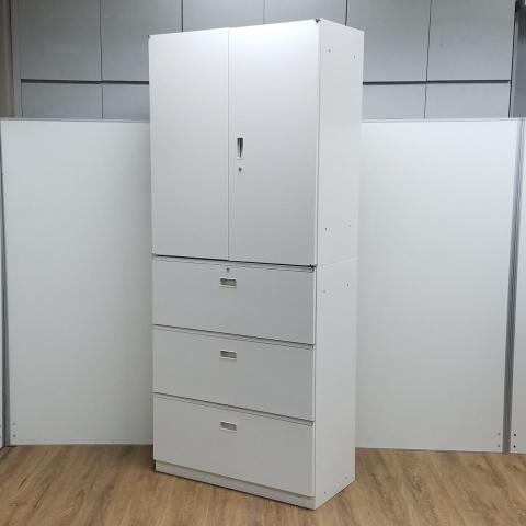 【中古】シンライン  イトーキ（ITOKI） ハイキャビネット／両開き＋3段ラテラル