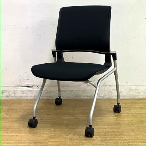 コクヨ オルディナ(Ordina) ネスティングチェア 背クッションタイプ ブラック 落ち着きのあるデザインが上質な空間を演出します