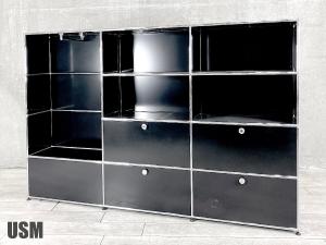 USMハラー　3列4段 キャビネット　グラファイトブラック　D500　ワードローブ