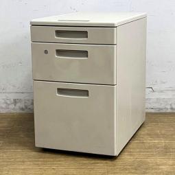 コクヨ　BSシリーズ　3段ワゴン　ニューグレー　シリンダー錠　鍵付きで施錠管理もばっちり