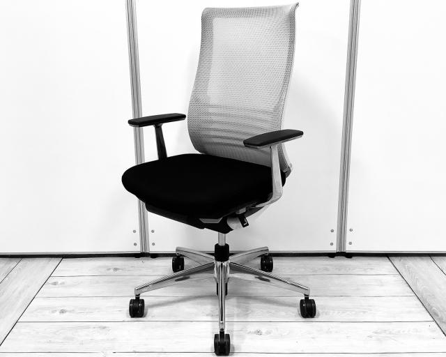 【中古】ベゼル アルミポリッシュ CA-A2841E1C GME6 WN コクヨ（KOKUYO） 肘付ハイバックチェア