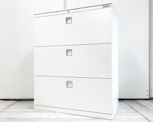 ■Okamura/オカムラ　■レクトラインシリーズ　■3段ラテラル書庫　■ホワイト(white)　■シリンダー鍵　■天板あり　■サイズ/（W900 D450  H1120 ）■オススメ/人気/定番商品　【弊社使用欄：A01036850】