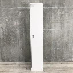 【掃除用具入れにもおすすめ！増員時にも対応！】■オカムラ (okamura)製　FZシリーズ　1人用更衣ロッカー　■W335×D515mm 　■色：ニューグレー　■シリンダー錠