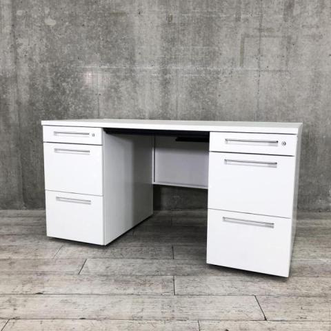 ■ITOKI/イトーキ ■CZRシリーズ ■両袖机 ■ホワイト/white ■サイズ(W1400/D700/H720) ■シリンダー錠 ■オススメ/人気/定番商品 【弊社使用欄:A01025693】