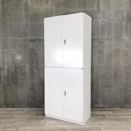 【限定1セットのみ!特別価格!イトーキ製の上下書庫セット!】イトーキ シンライン ホワイト シリンダー錠 両開き 観音開き 中古家具 福岡 九州最大級《オフィスバスターズ福岡博多店は、福岡を拠点として、日本全国へ中古オフィス用品・オフィス家具を提供しております》