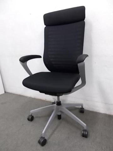 【中古】エピオスチェア KE-455JFEZ5T1T1 イトーキ（ITOKI） 肘付ハイバックチェア