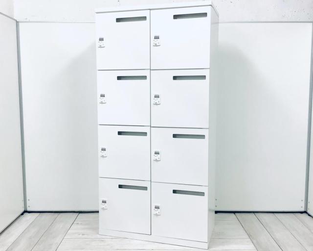 【中古】レクトラインロッカー 4B27YY-ZA75 オカムラ（okamura） 8人用パーソナルロッカー