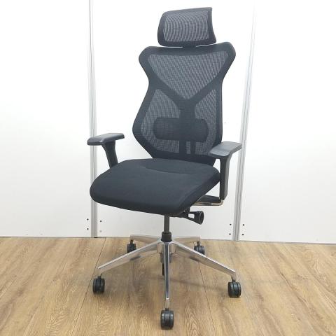 【中古】セクア アルミ KG-357JB ZTT1 イトーキ（ITOKI） 肘付ハイバックチェア