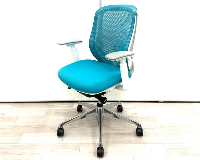 【中古】シルフィーメッシュ C681BW FMR6 オカムラ（okamura） 肘付ローバックチェア