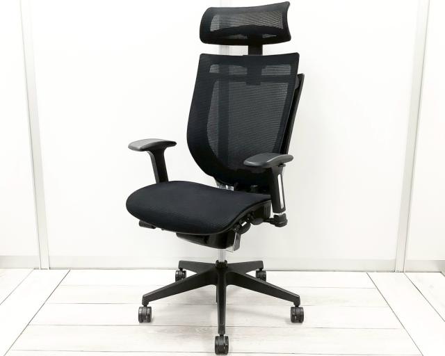 【中古】VIGOR VIG-P50H1-MF BK アイリスチトセ 肘付ハイバックチェア