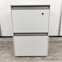 ■ITOKI/イトーキ　■インクルード（IncLude）　■2段ワゴン　■デスクインワゴン　■H590㎜　■ホワイト (white)　■シリンダー錠【弊社使用欄：A01044343】【ID】