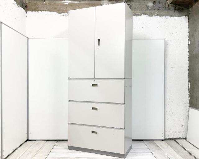 【中古】シンライン  イトーキ（ITOKI） ハイキャビネット／両開き＋3段ラテラル