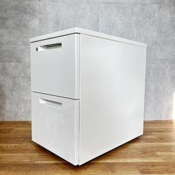 【西】【使いやすさ抜群のキャスター付き2段ワゴン！収納力抜群！】【コクヨ（KOKUYO）製】【ISシリーズ】【2段ワゴン】【デスクインワゴン】【ホワイト】【シリンダー錠】【チェア】【椅子】【イス】【事務椅子】【デスク】【机】【書庫】【書棚】【棚】【ラック】【収納】【格安】【安い】【メーカー】【レイアウト変更】【模様替え】