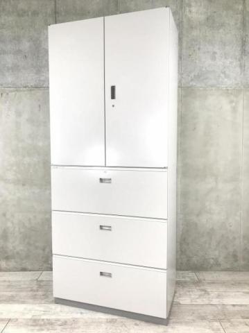 【中古】シンライン  イトーキ（ITOKI） ハイキャビネット／両開き＋3段ラテラル