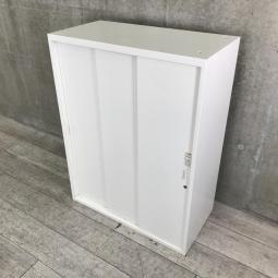 【ベース無しの為10%オフ】【人気の引き戸 3枚扉タイプ】オカムラ レクトライン 3枚引違書庫 ■色:ホワイト【AD】
