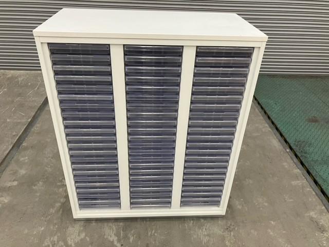 【中古】L6 RE-105KA-AT プラス（PLUS） ローキャビネット／クリスタルトレー