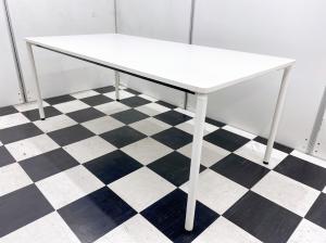 【スタンダードなデザインであらゆる空間にフィット！】■イトーキ製　ミーティングテーブル　W1500×D750×H720㎜　ホワイト　■4名様での使用推奨サイズ！お誕生日席も使えば6名できます！