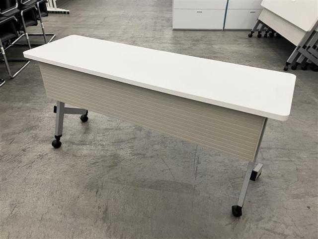 【100本限定の特価!】意外と広い横幅1500mm(奥行450mm)Platte(プラッテ)テーブル※天板ホワイト色仕様◆内田洋行製【関東倉庫在庫品】【弊社使用欄:A01046940/A01045847】