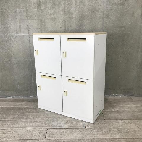【中古】HSパーソナル 5-821-7002 ウチダ（UCHIDA) 4人用パーソナルロッカー