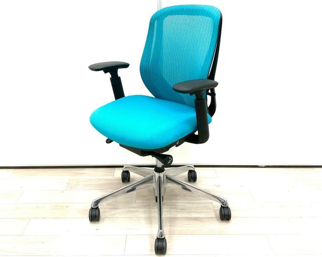 【中古】シルフィーメッシュ C681BR FMR6 オカムラ（okamura） 肘付ローバックチェア