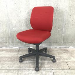 【体にフィットするダブルクッション構造！快適さと集中力をキープ！】■コクヨ製　セディスタ　肘なしローバックチェア　■レッド　【弊社使用欄：A01044720】【HU】【関東倉庫在庫品】