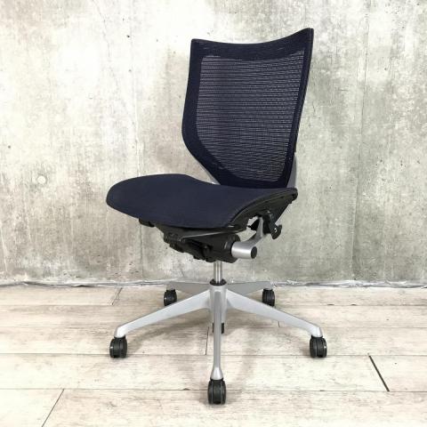 【中古】バロンメッシュチェア  オカムラ（okamura） 肘無ローバックチェア