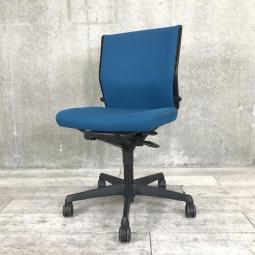 【オフィスの執務室などにお勧め!】オカムラ/エスクード/肘無し/ターコイズブルー【倉庫在庫品】【TH】