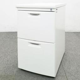 お早めに！ホワイト脇机の入荷となります！中古　ホワイト　ワゴン　袖机　オフィス　サイドデスク　サブデスク　イトーキ　CZ　2段　ITOKI【T11】