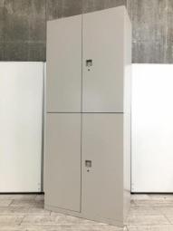 【在庫入替セール】【2セット限定】【圧倒的保管量！コレ1台でオフィス書類をスッキリ整理！】■オカムラ（okamura）製　レクトライン　上下両開き書庫セット　■グレー　■シリンダー錠 【高品質で安心のスチールキャビネット！】