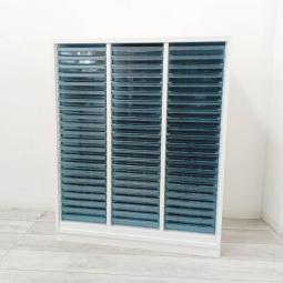 【定価約13万円】【浅型22段3列のクリスタルトレイキャビネットの入荷です！】■コクヨ製　■エディア　■クリスタルトレイキャビネット