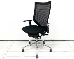 ■オカムラ製　バロンチェア　ブラック　■ハイバック/可動肘/座面クッション【関東倉庫在庫品】【弊社使用欄：A】【IB】@k