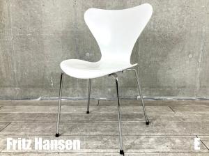 E）Fritz Hansen/フリッツハンセン　セブンチェア　ラッカーホワイト　北欧　ヤコブセン