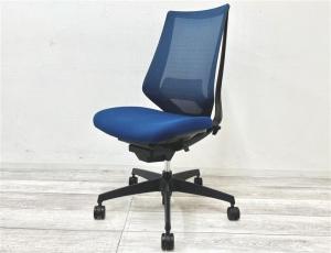 【定価約10万円】【様々な体系や姿勢にも柔軟にフィット！座り心地抜群のチェア入荷！】■コクヨ/デュオラ　■ブルー　■背尾もたれメッシュ　■肘無