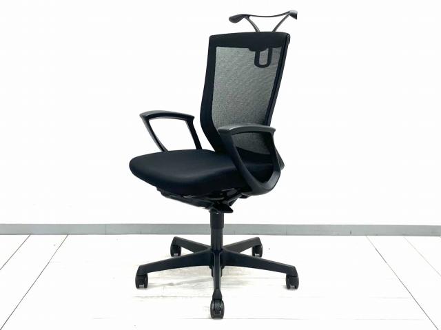 【中古】エスクードメッシュ C448ZR FH31 オカムラ（okamura） 肘付ハイバックチェア