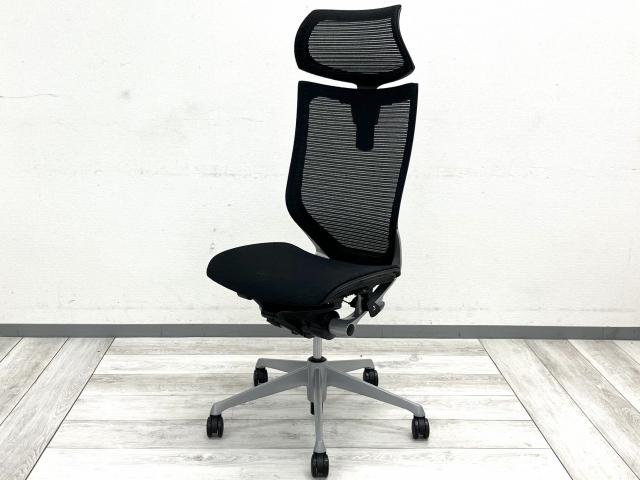 【中古】バロンメッシュチェア CP81CR FDH1 オカムラ（okamura） 肘無ハイバックチェア