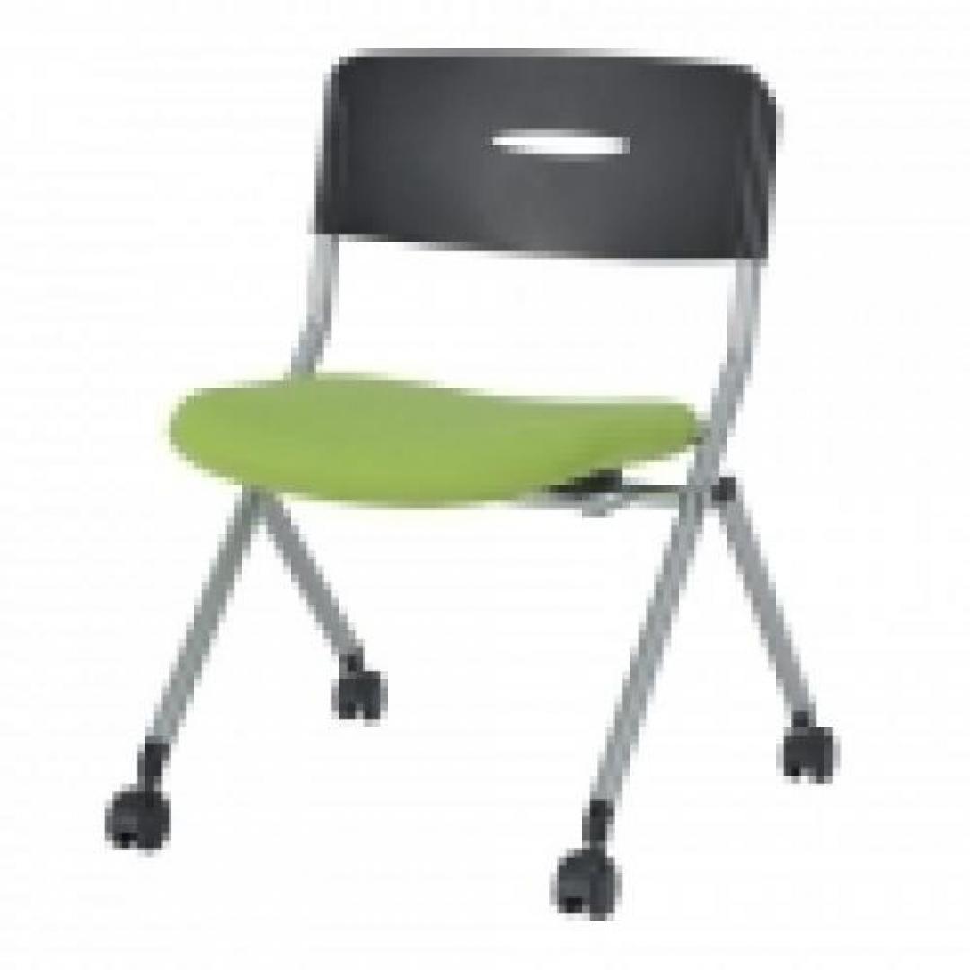 平行スタックチェア　■特徴：平行に重ねていくタイプです　■色：ライム【会議チェア】
                                    新品
            