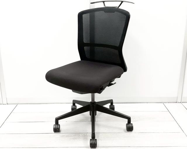 【中古】エルフィ ELA2-00B ウチダ（UCHIDA) 肘無ミドルバックチェア